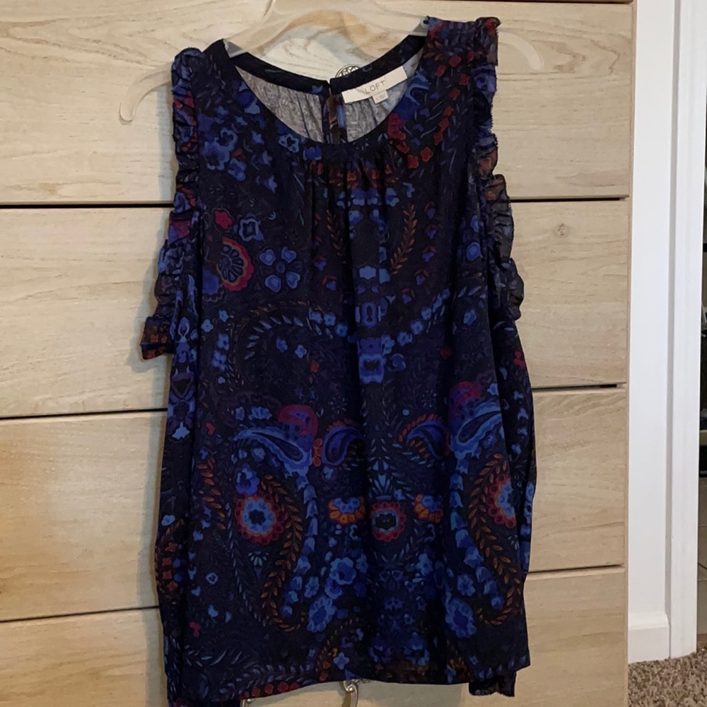 Loft cold shoulder long sleeve top